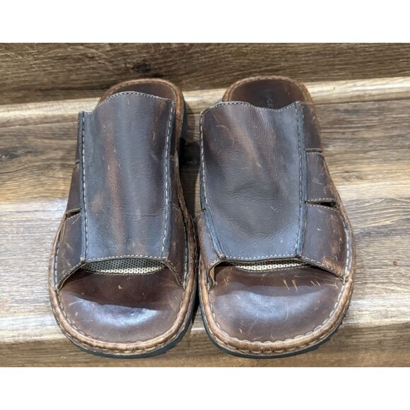 MENS ROCKPORT BRAND - LEATHER SANDALS/SLIDES * SIZE 14 - Picture 3 of 7